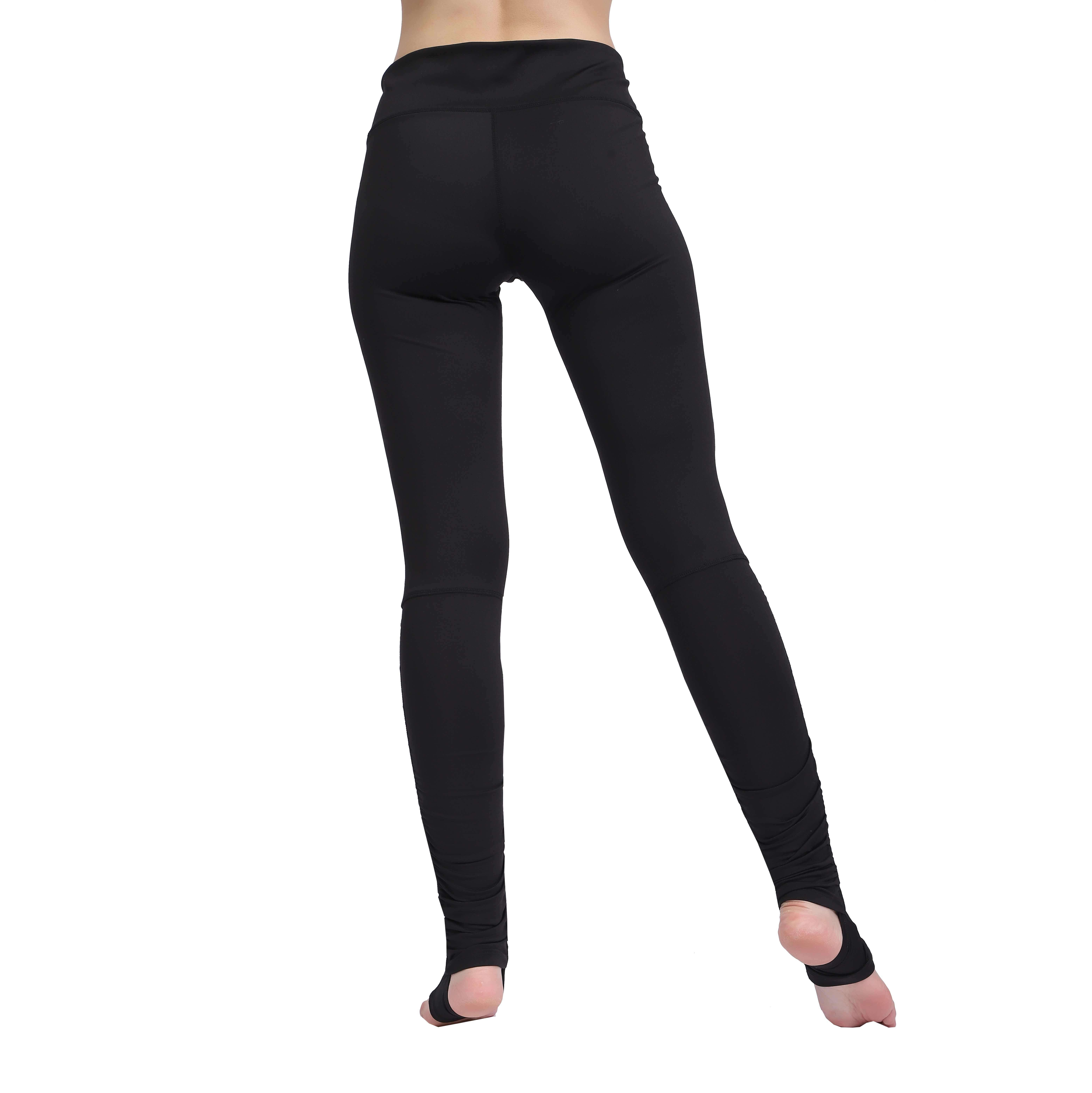 Pantalons de yoga longs pour femmes Leggings de sport avec gousset à l&#39;entrejambe Collants de course Pantalons de fitness extensibles taille haute